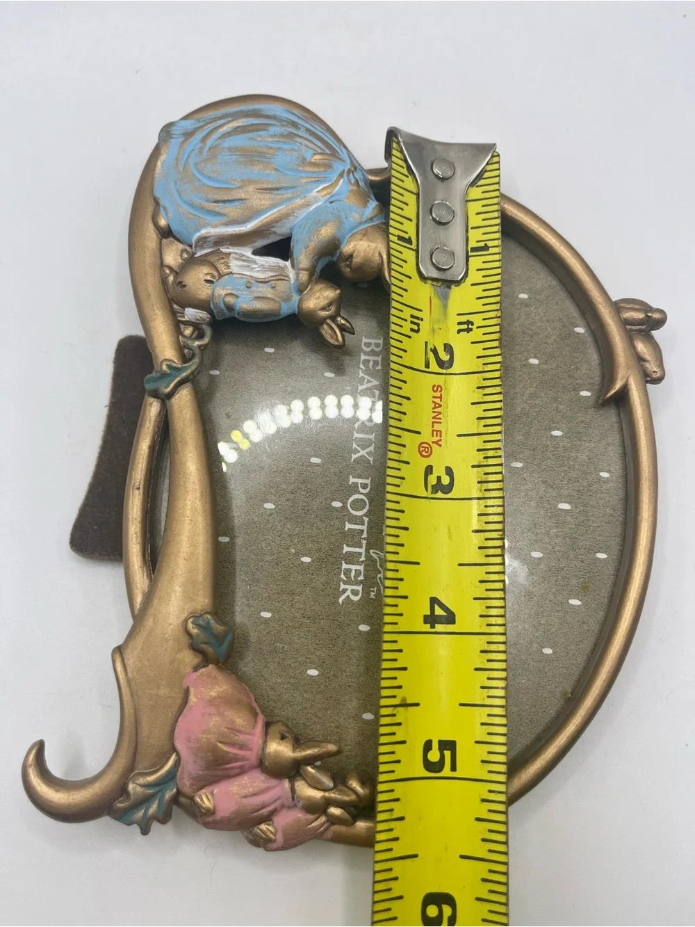1996 Charpente Beatrix Potter Peter Rabbit Picture Frame Nursery Cast Metal